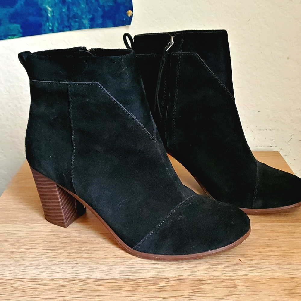Toms Stacked Heel Boot, US W 9.5